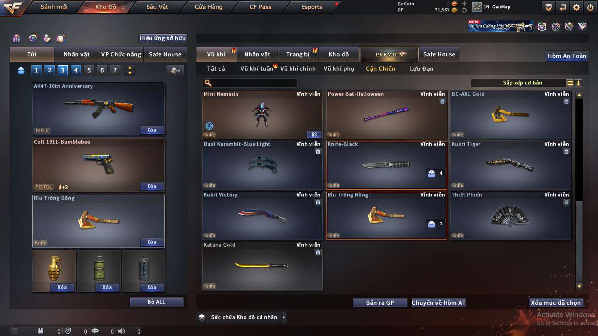 shop acc cf uy tin gia re